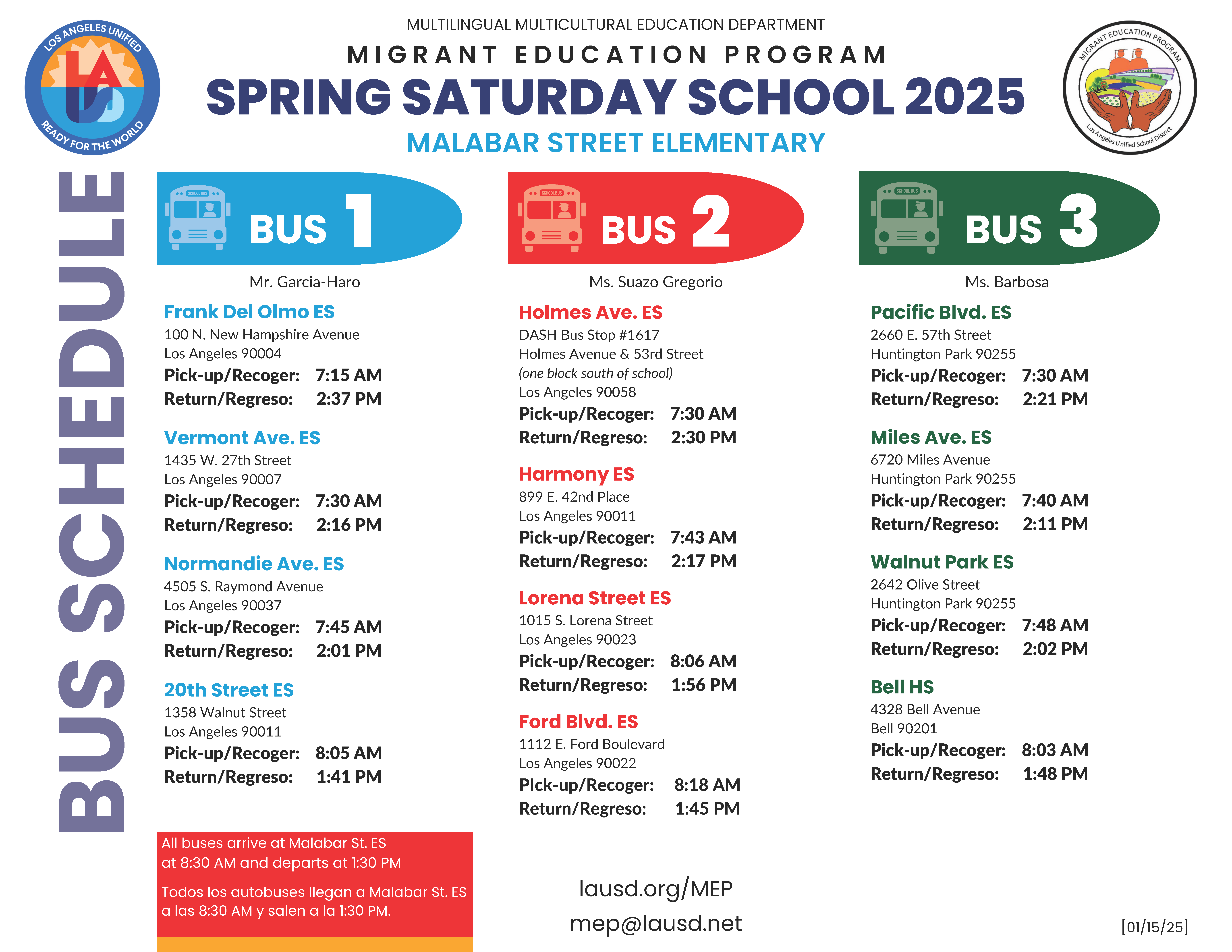 Bus Schedule